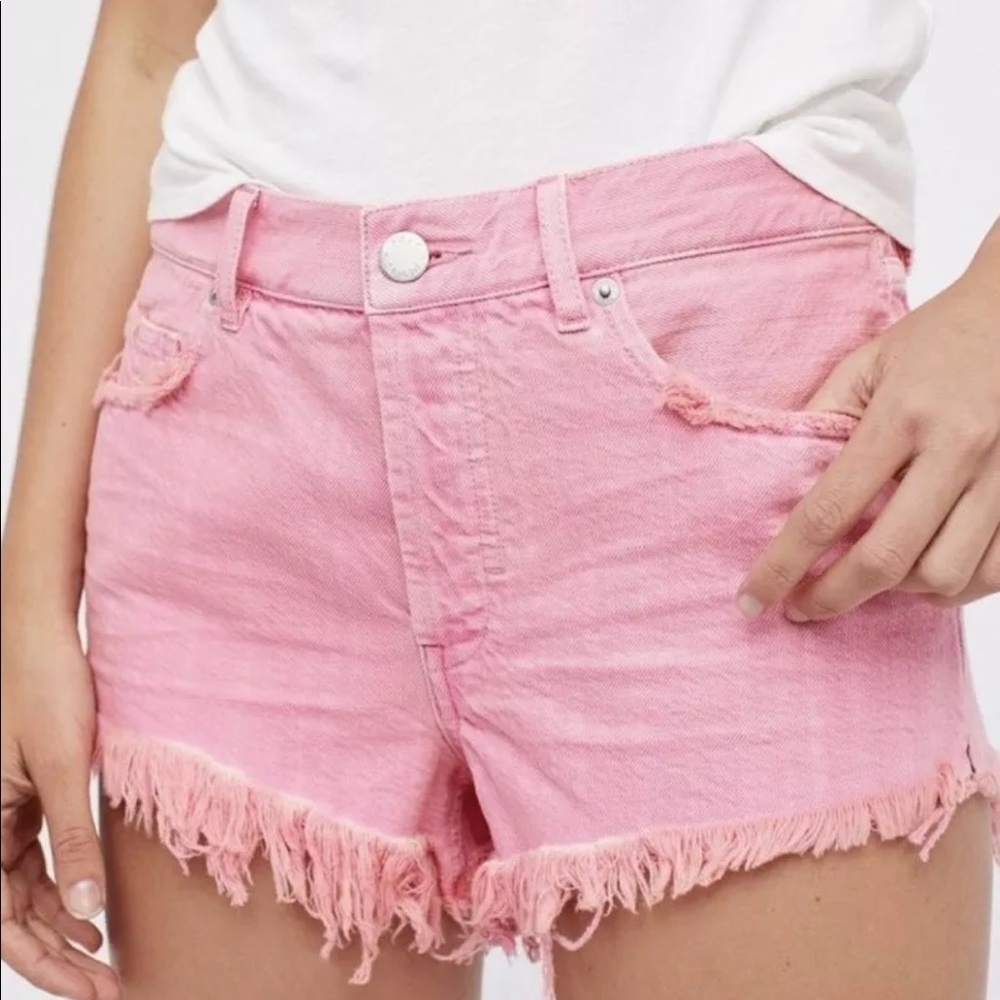 Free People Shorts Relaxed Fit Pink 28